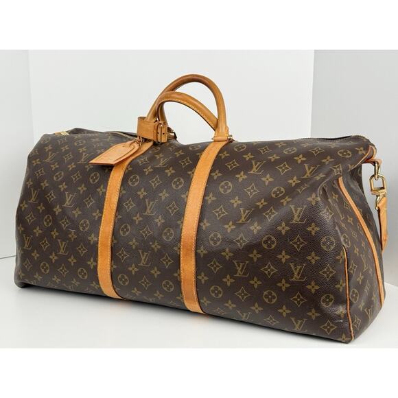 Louis Vuitton Keepall 60 Monogram Canvas Duffle Bag Brown - Picture 1 of 16